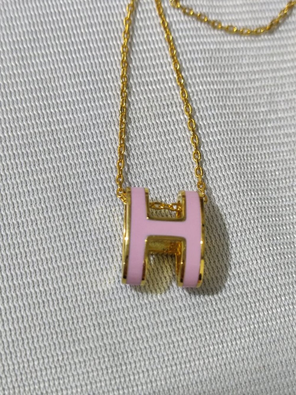 Hermès Mini Pop H Rose Gold Tone Chain Necklace - Picture 8 of 9